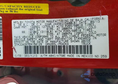 2014 Toyota Tacoma Double Cab Prerunner from USA, damaged, VIN 3TMJU4GN7EM158129